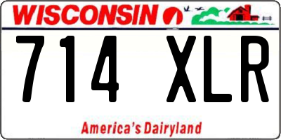 WI license plate 714XLR