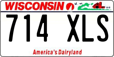 WI license plate 714XLS