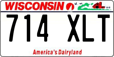WI license plate 714XLT