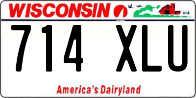 WI license plate 714XLU