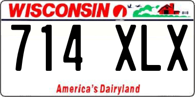 WI license plate 714XLX
