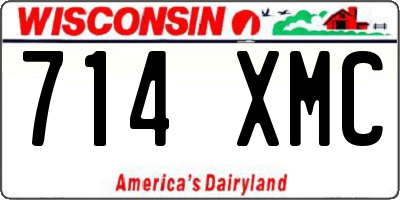 WI license plate 714XMC