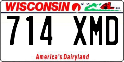 WI license plate 714XMD
