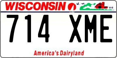 WI license plate 714XME