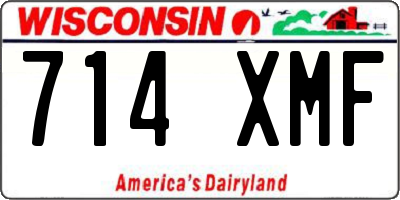 WI license plate 714XMF
