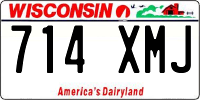 WI license plate 714XMJ
