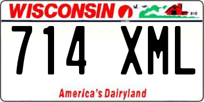 WI license plate 714XML