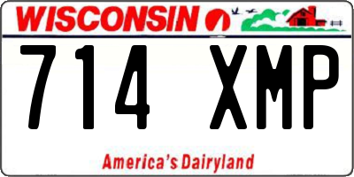 WI license plate 714XMP