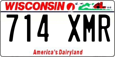 WI license plate 714XMR