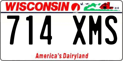 WI license plate 714XMS