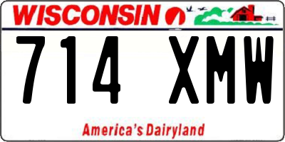 WI license plate 714XMW