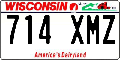 WI license plate 714XMZ