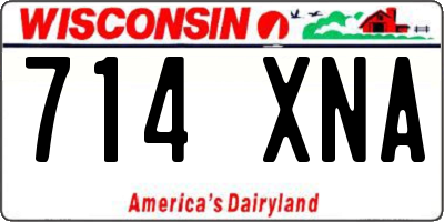 WI license plate 714XNA