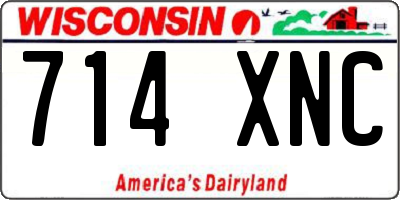 WI license plate 714XNC