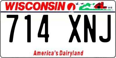 WI license plate 714XNJ