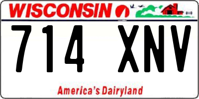 WI license plate 714XNV