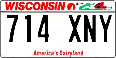 WI license plate 714XNY