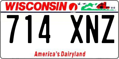 WI license plate 714XNZ