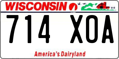 WI license plate 714XOA