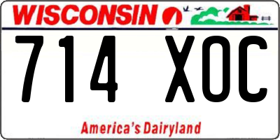 WI license plate 714XOC