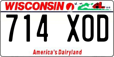 WI license plate 714XOD