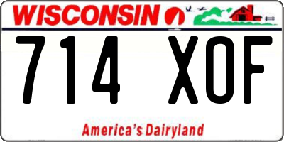 WI license plate 714XOF