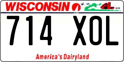 WI license plate 714XOL