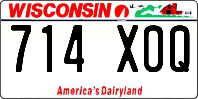WI license plate 714XOQ