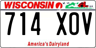WI license plate 714XOV