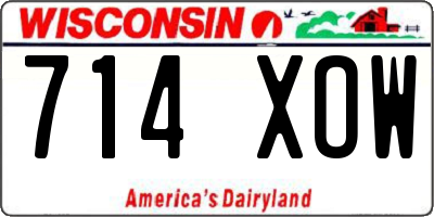 WI license plate 714XOW