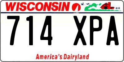 WI license plate 714XPA