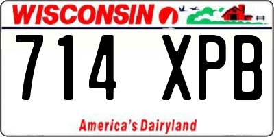 WI license plate 714XPB