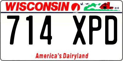 WI license plate 714XPD