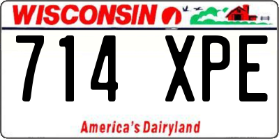 WI license plate 714XPE