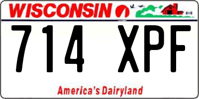 WI license plate 714XPF