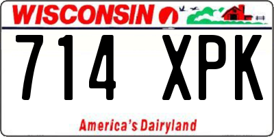 WI license plate 714XPK