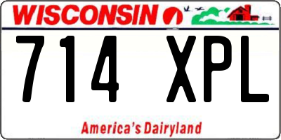 WI license plate 714XPL