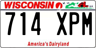 WI license plate 714XPM