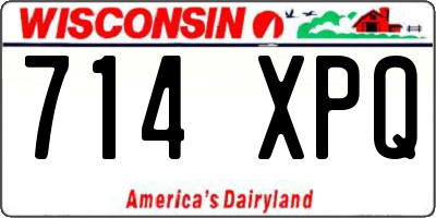 WI license plate 714XPQ