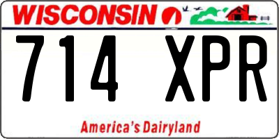WI license plate 714XPR