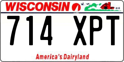 WI license plate 714XPT