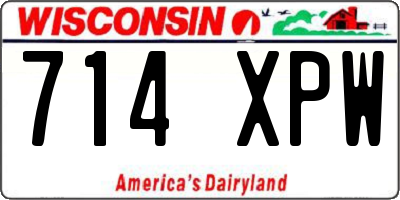 WI license plate 714XPW