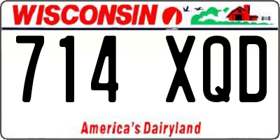 WI license plate 714XQD