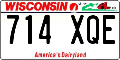 WI license plate 714XQE