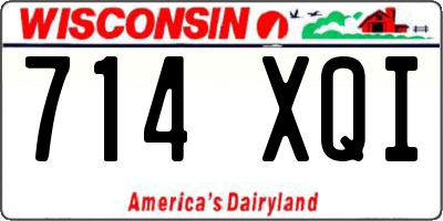 WI license plate 714XQI