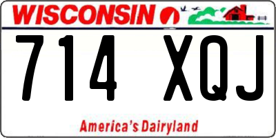 WI license plate 714XQJ