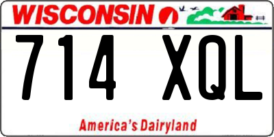 WI license plate 714XQL