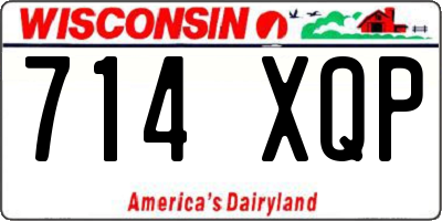WI license plate 714XQP
