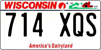 WI license plate 714XQS