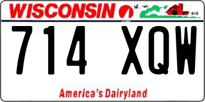 WI license plate 714XQW